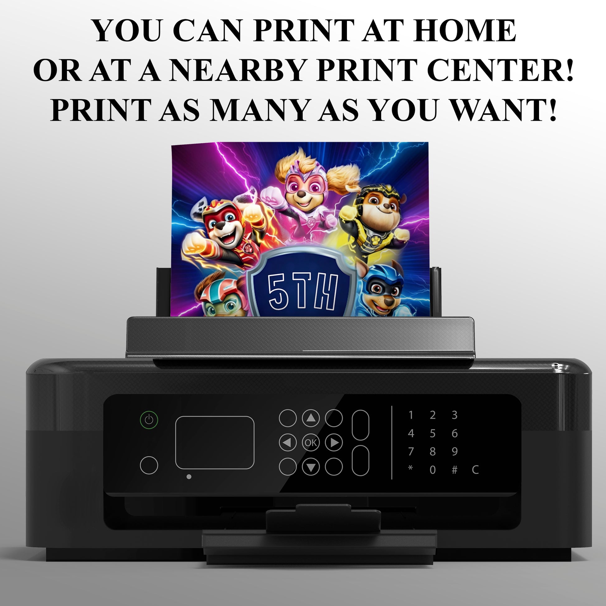 Paw Patrol Theme Birthday Invite for Boys & Girls - CreativeRino