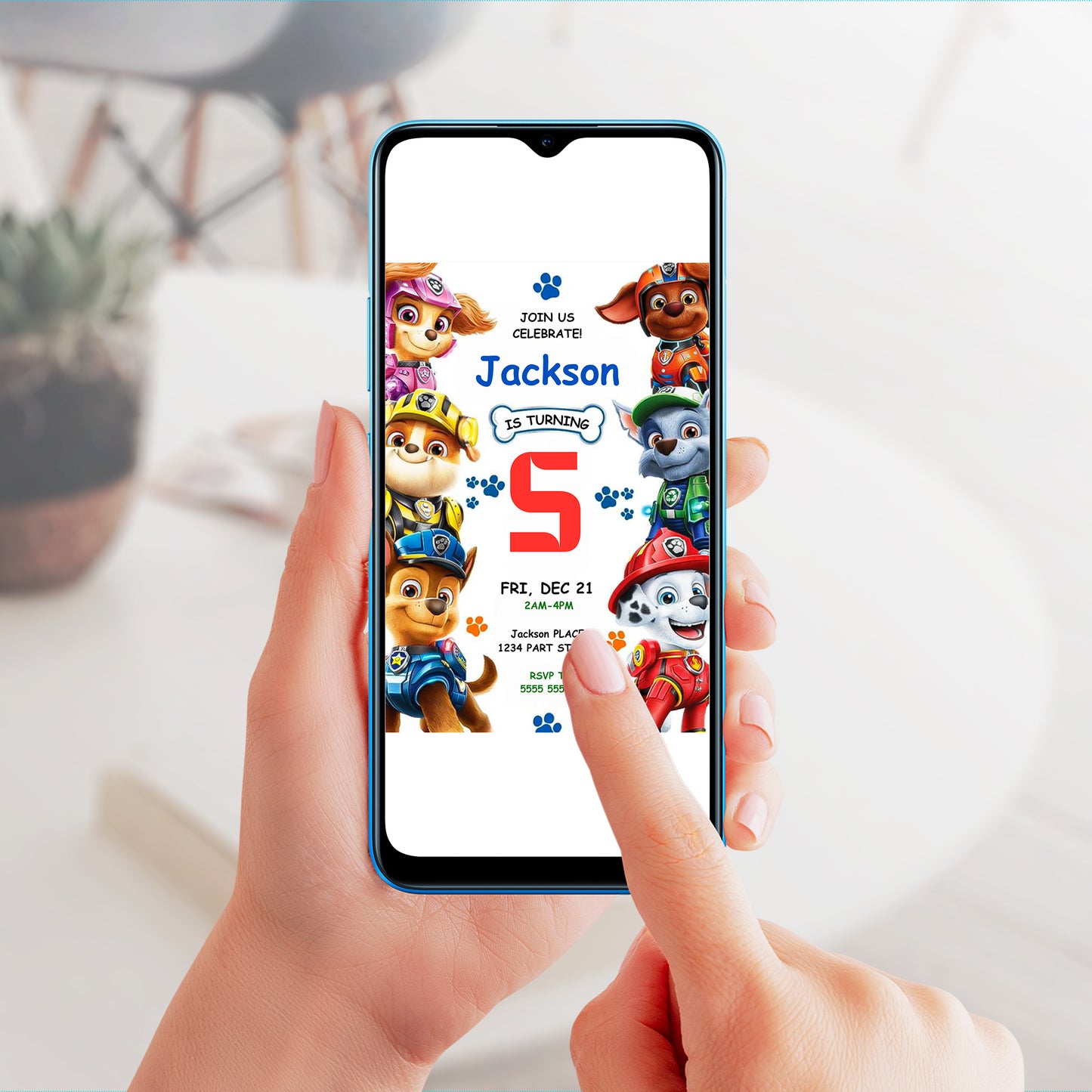 Printable Paw Patrol Party Card for Kids - CreativeRino