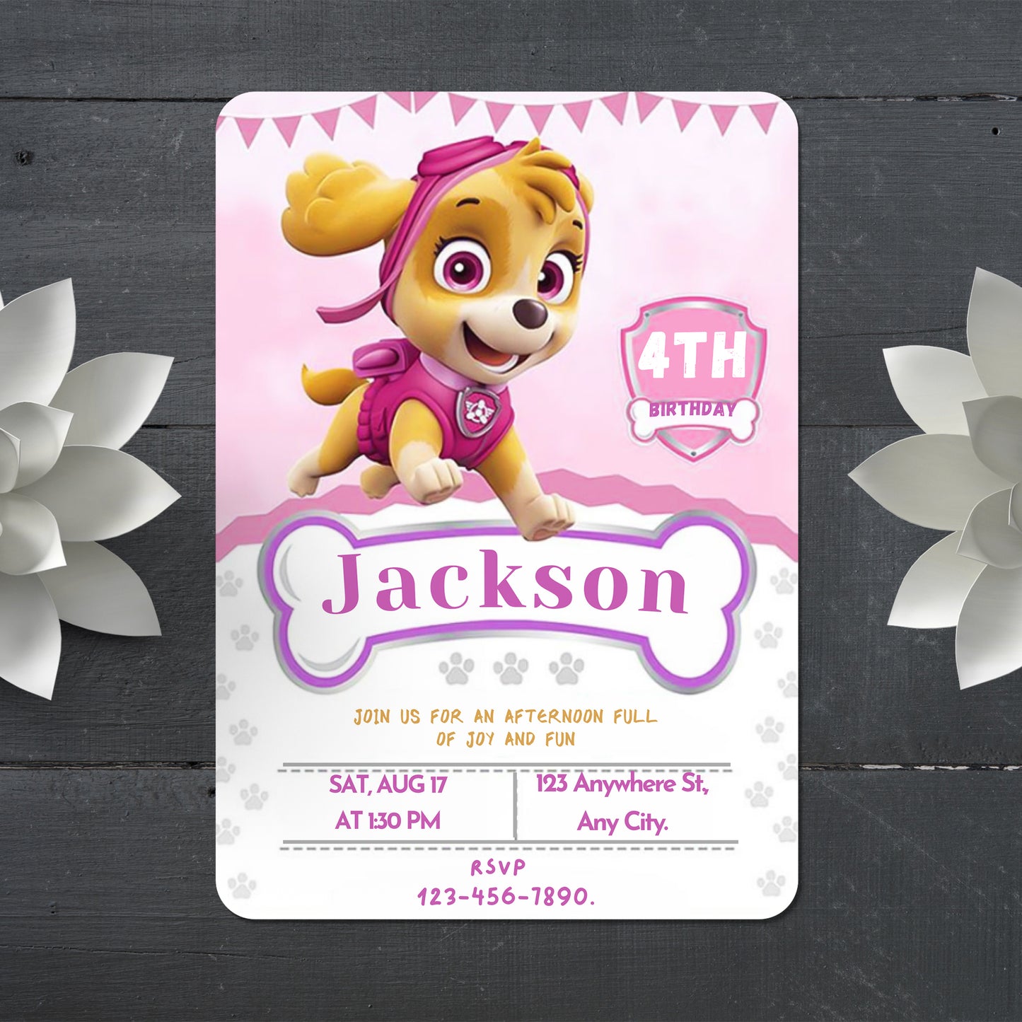 DIY Paw Patrol Birthday Invitation Template - CreativeRino