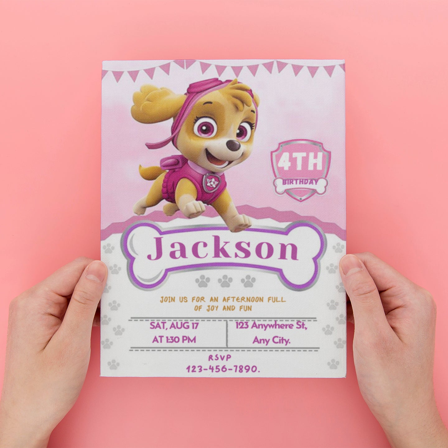 DIY Paw Patrol Birthday Invitation Template - CreativeRino