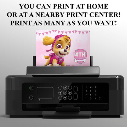 DIY Paw Patrol Birthday Invitation Template - CreativeRino