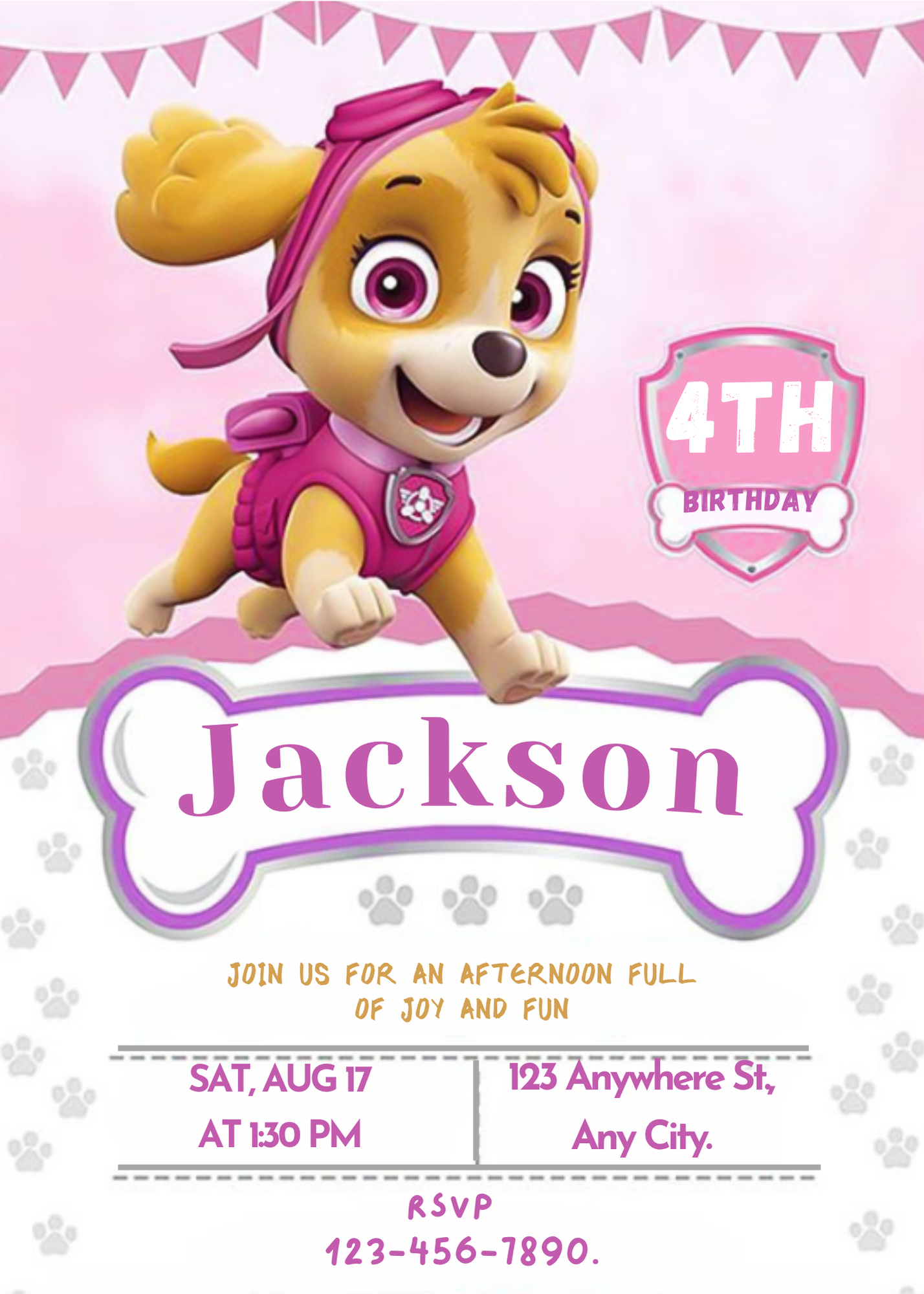 DIY Paw Patrol Birthday Invitation Template - CreativeRino