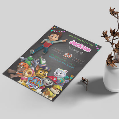 Paw Patrol Birthday Invite - CreativeRino