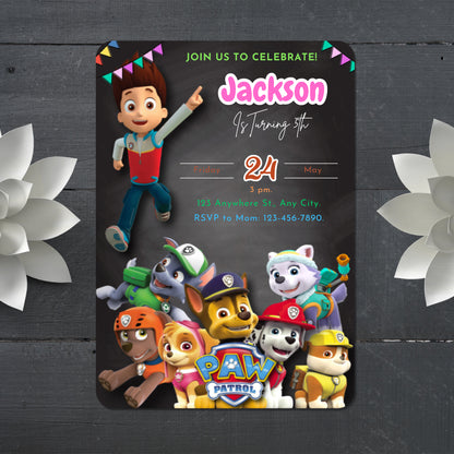 Paw Patrol Birthday Invite - CreativeRino
