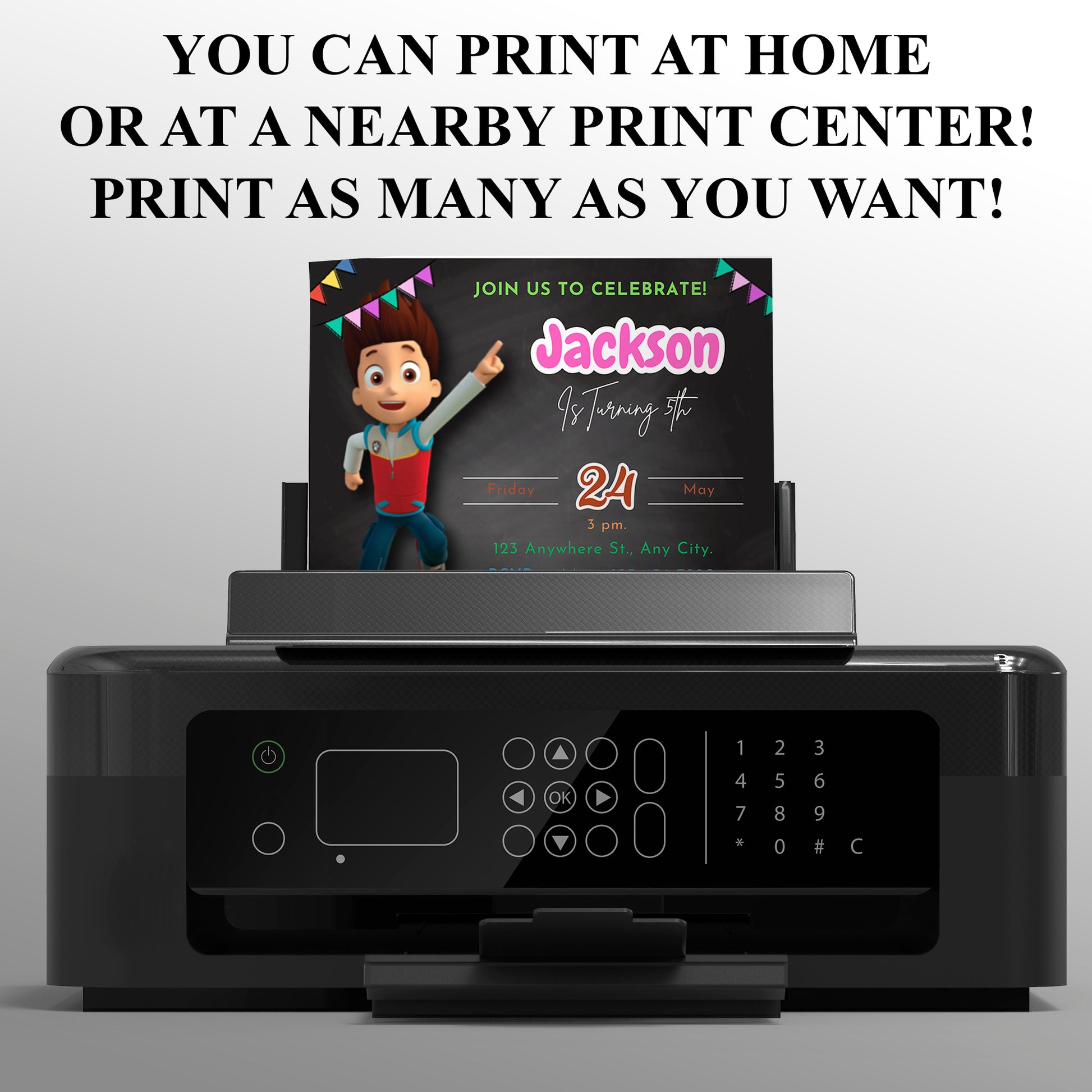 Paw Patrol Birthday Invite - CreativeRino