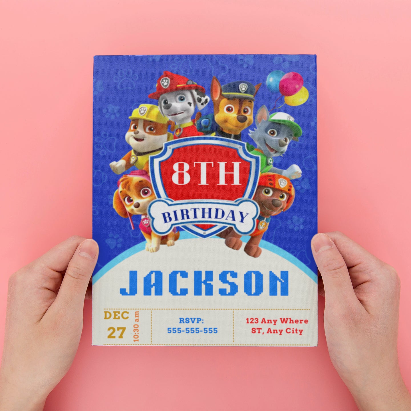 Cute Paw Patrol Invitation Template for Parties - CreativeRino