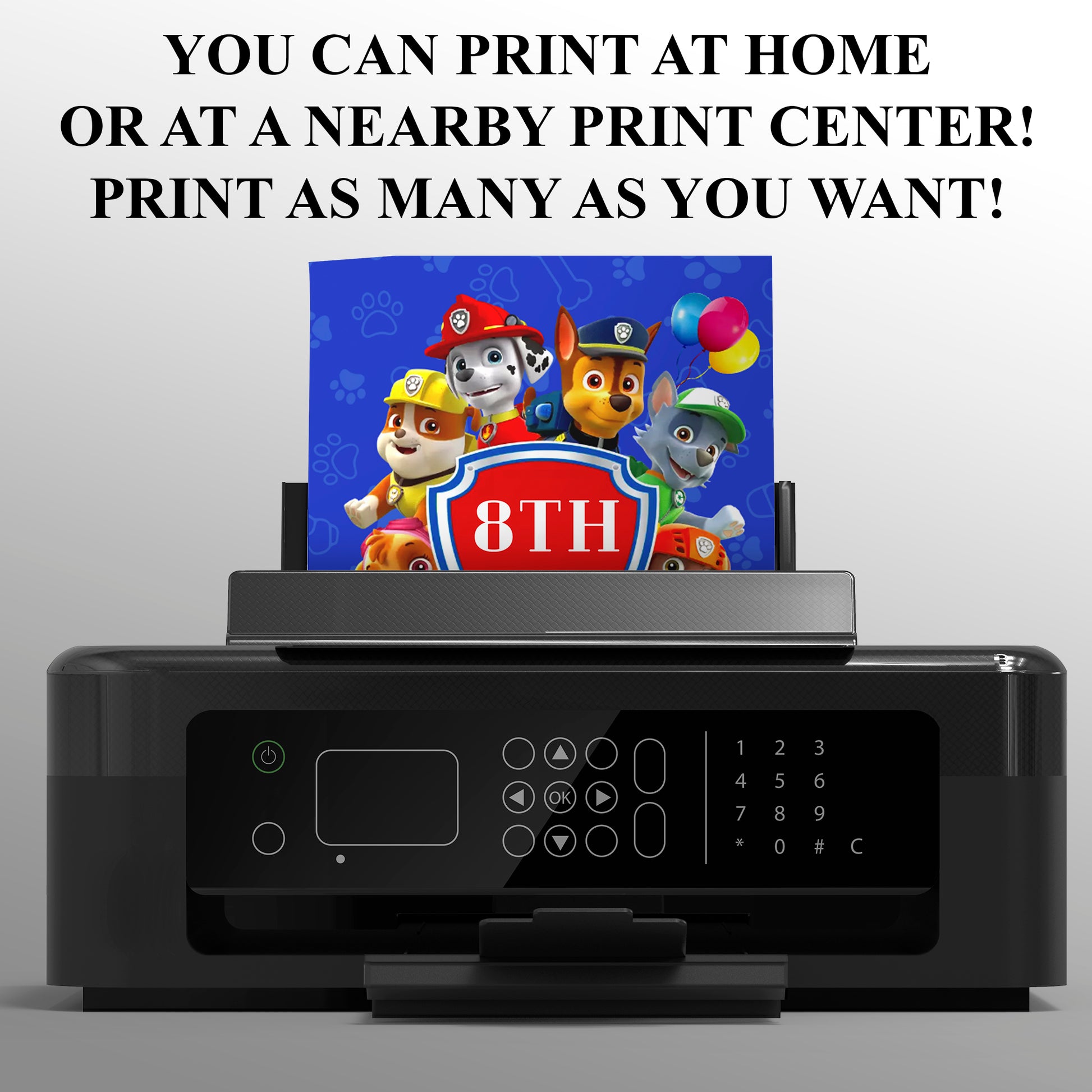 Cute Paw Patrol Invitation Template for Parties - CreativeRino