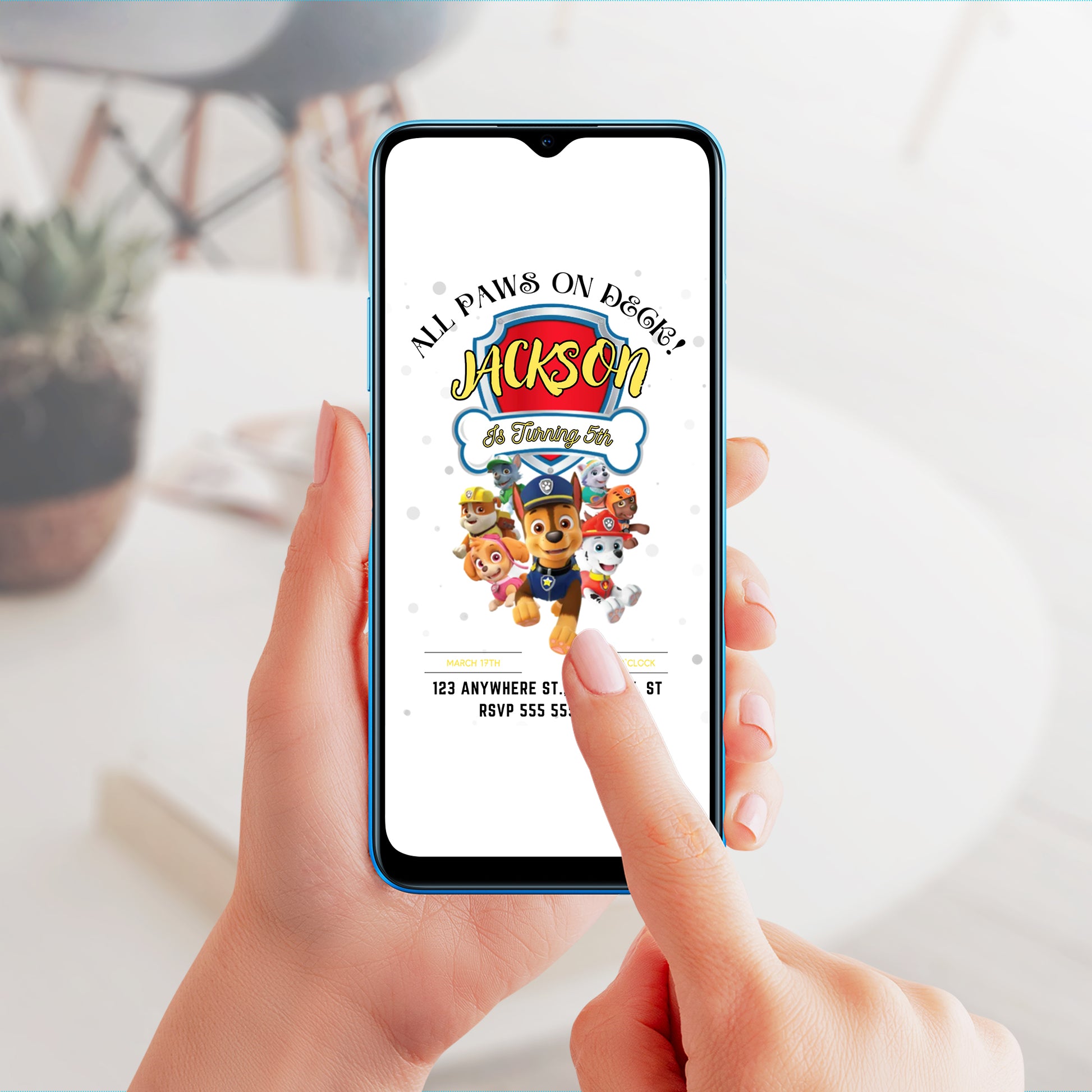 Paw Patrol Birthday Invitations - CreativeRino