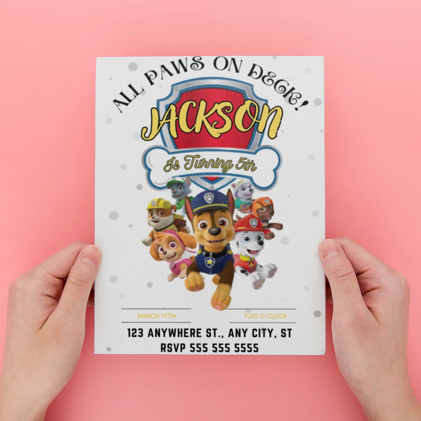 Paw Patrol Birthday Invitations - CreativeRino