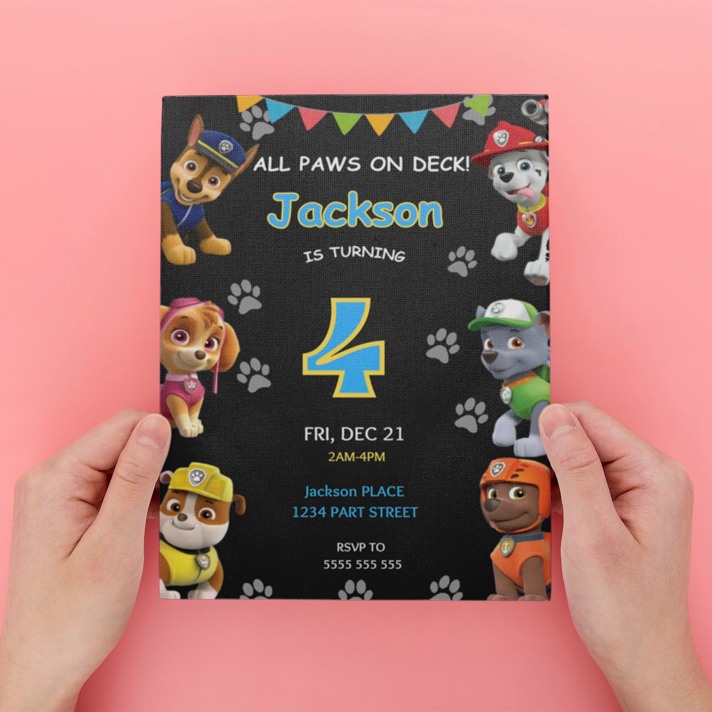 Birthday Invite Paw Patrol - CreativeRino