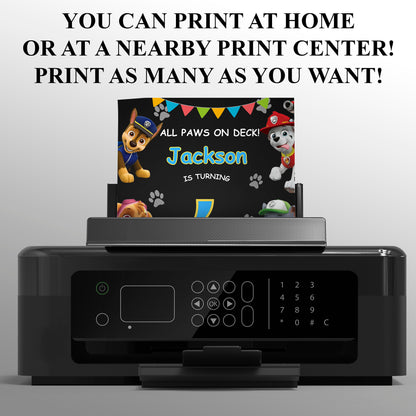 Birthday Invite Paw Patrol - CreativeRino