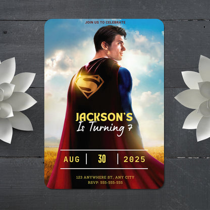 Superman Birthday Invitation Template - CreativeRino