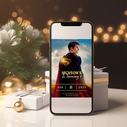 Superman Birthday Invitation Template - CreativeRino