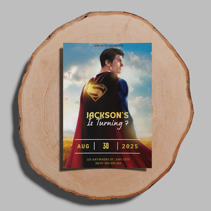 Superman Birthday Invitation Template - CreativeRino