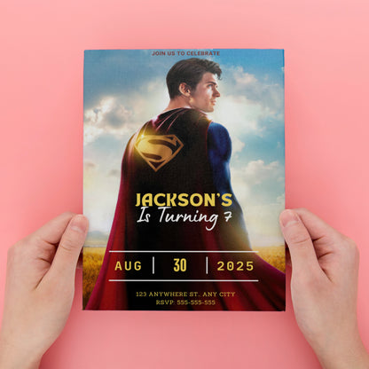 Superman Birthday Invitation Template - CreativeRino