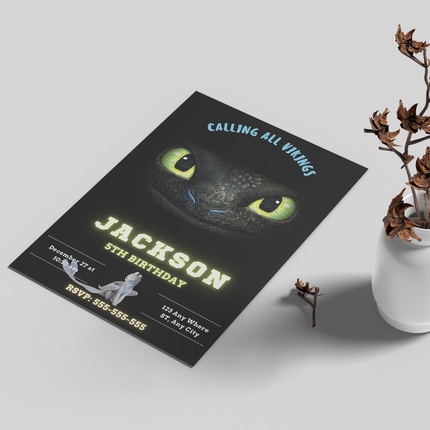 How to Train Your Dragon Birthday Invitations - CreativeRino