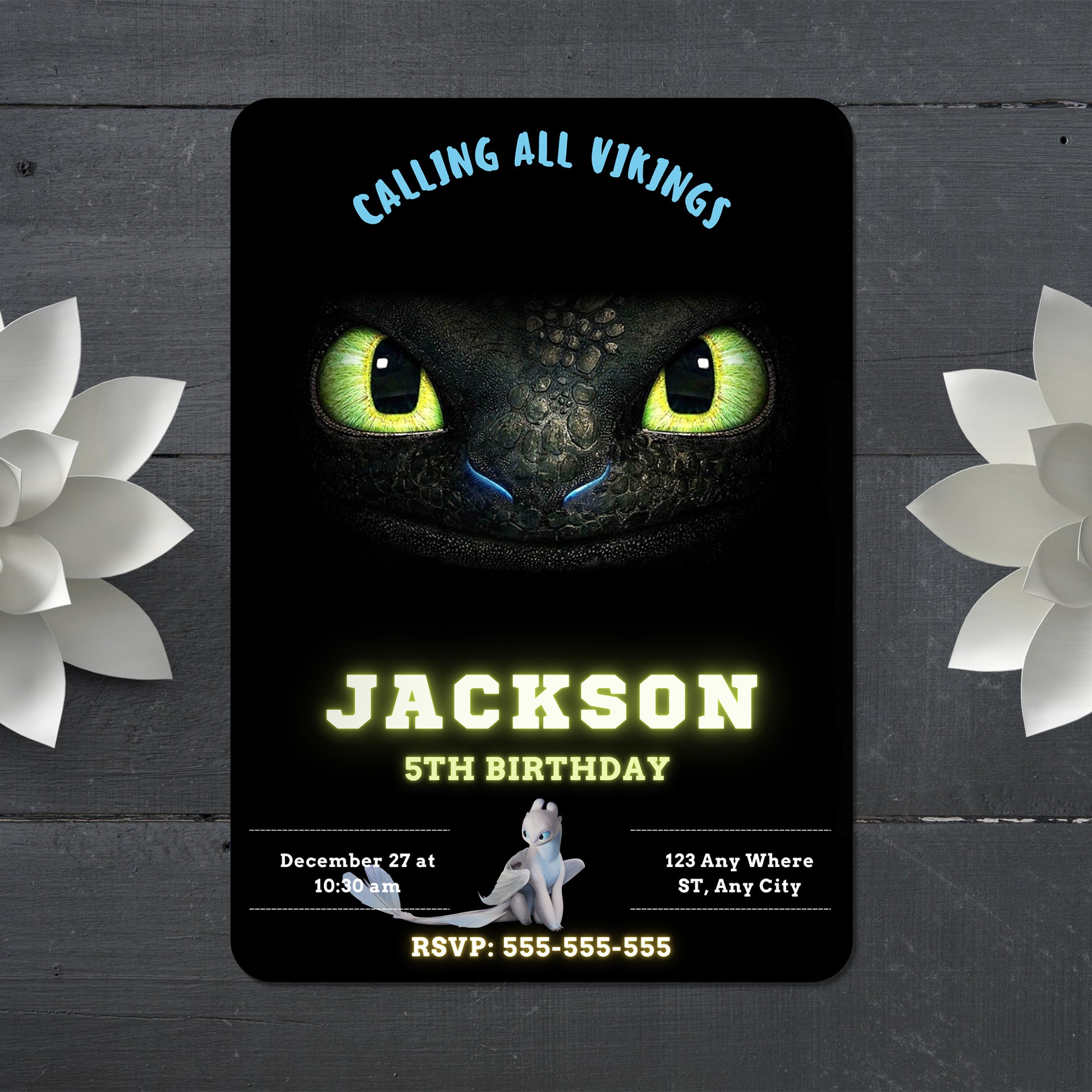 How to Train Your Dragon Birthday Invitations - CreativeRino
