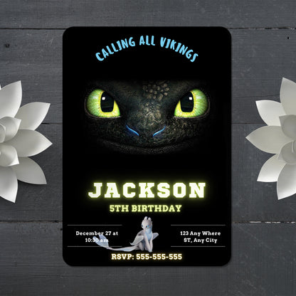 How to Train Your Dragon Birthday Invitations - CreativeRino