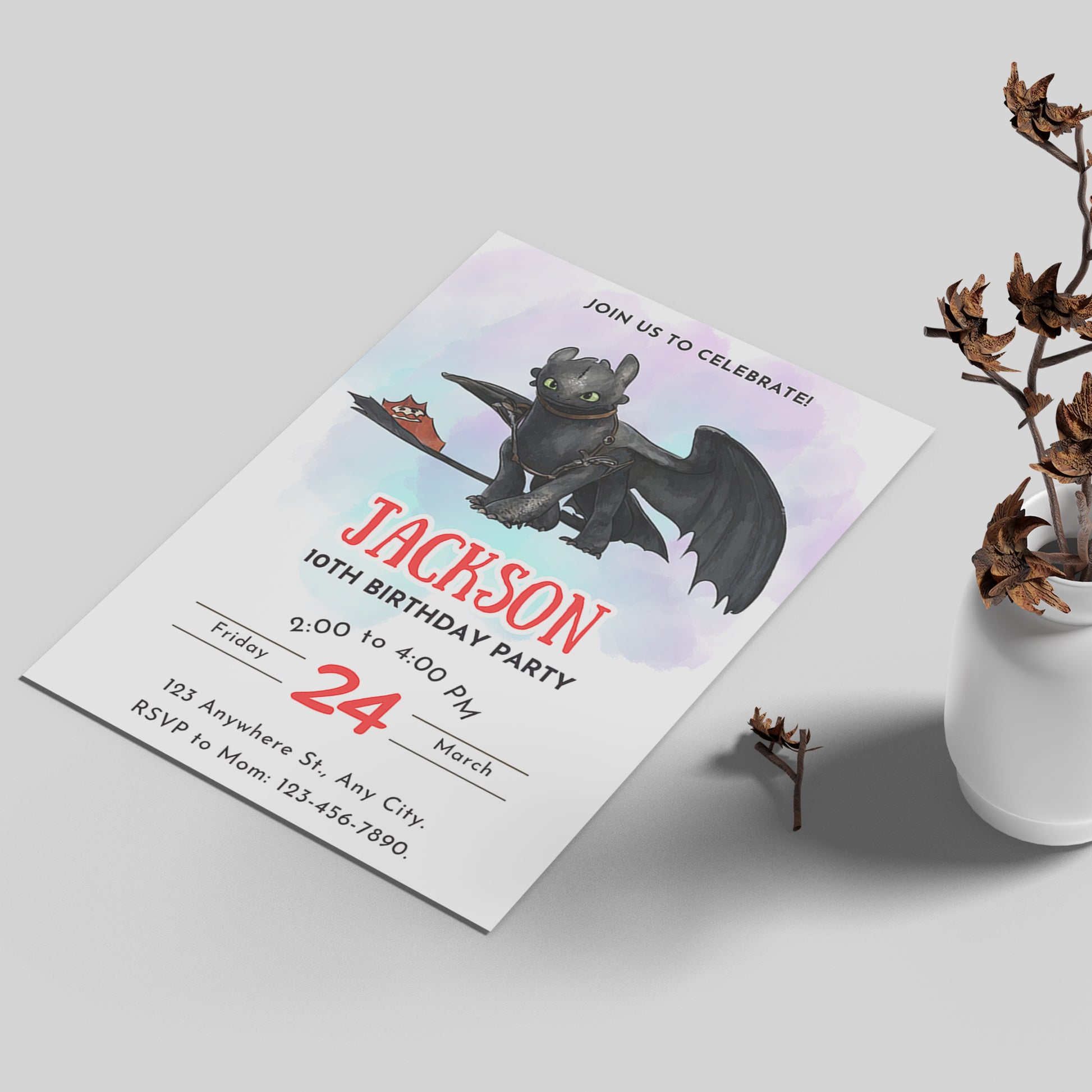 How to Train Your Dragon Invitations - CreativeRino