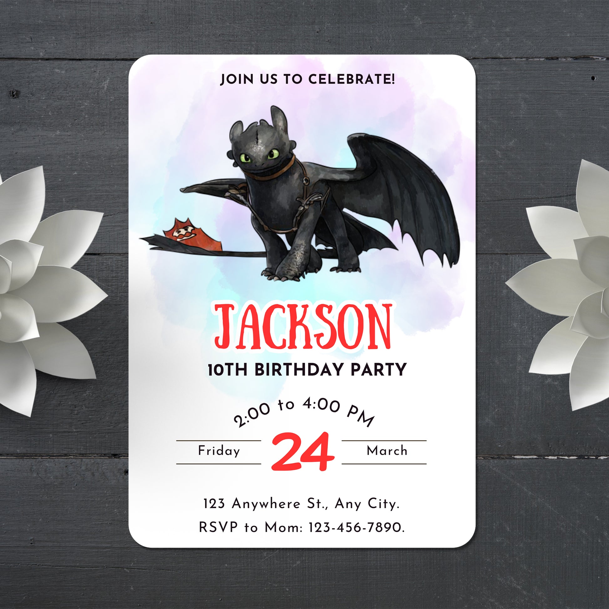 How to Train Your Dragon Invitations - CreativeRino