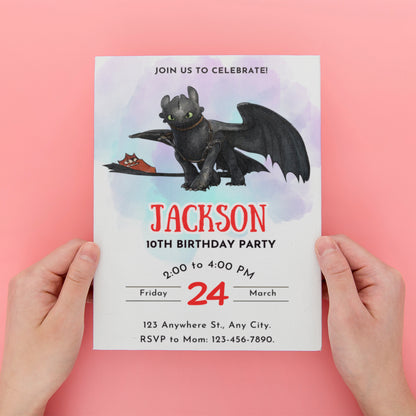 How to Train Your Dragon Invitations - CreativeRino