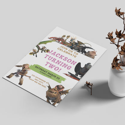How to Train Your Dragon Birthday Invite - CreativeRino