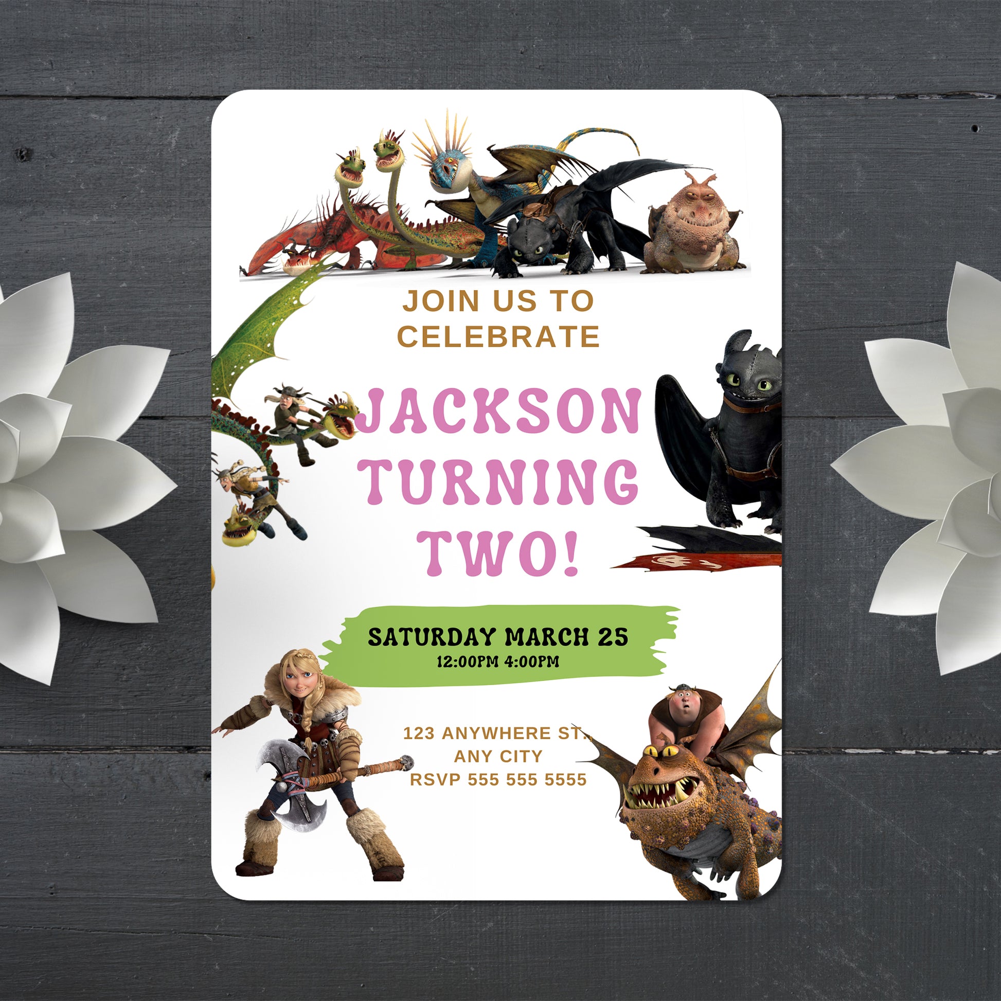 How to Train Your Dragon Birthday Invite - CreativeRino