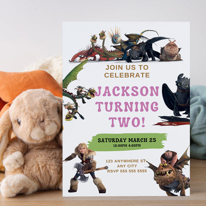 How to Train Your Dragon Birthday Invite - CreativeRino