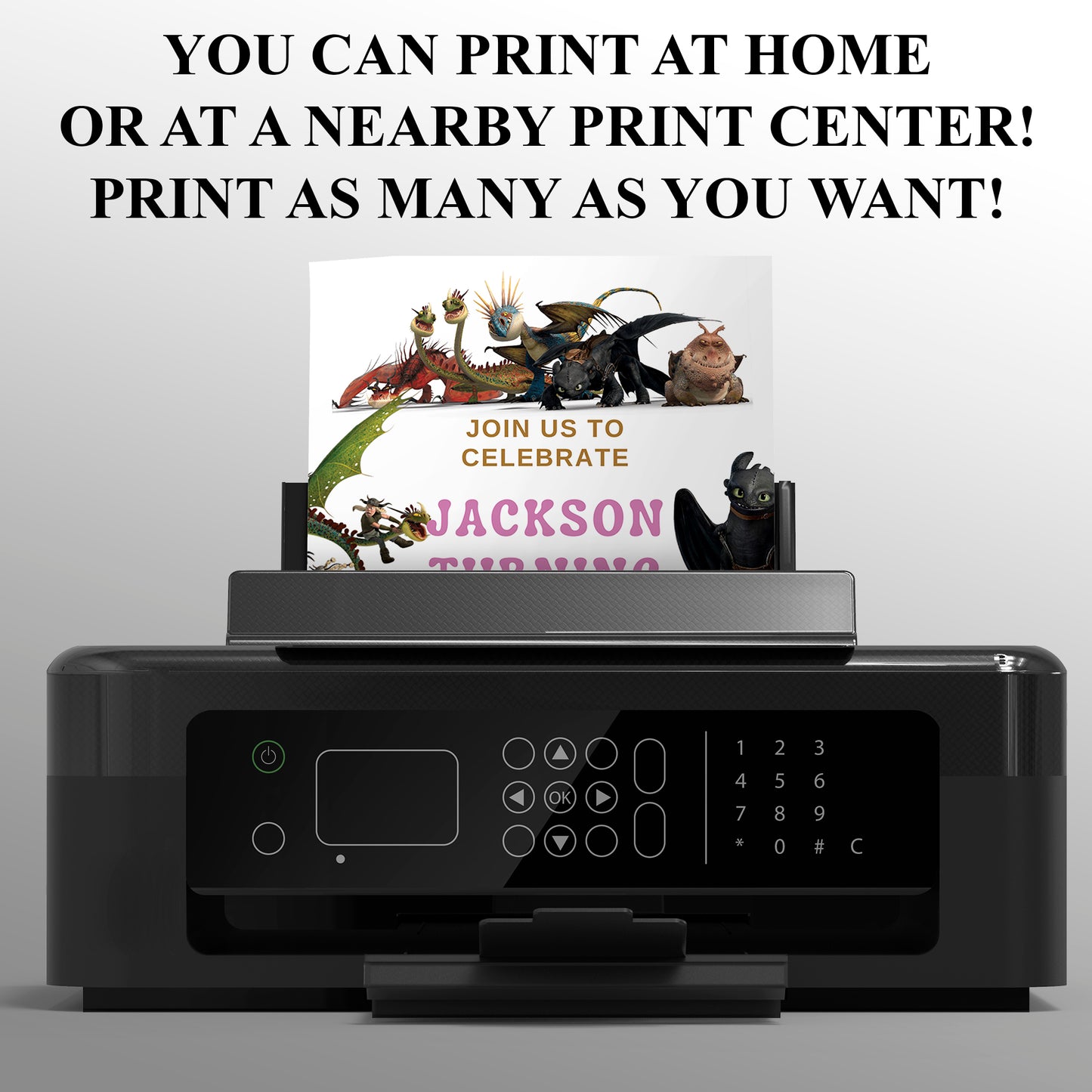 How to Train Your Dragon Birthday Invite - CreativeRino