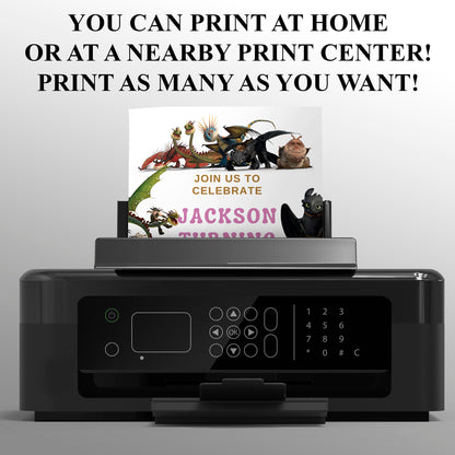 How to Train Your Dragon Birthday Invite - CreativeRino