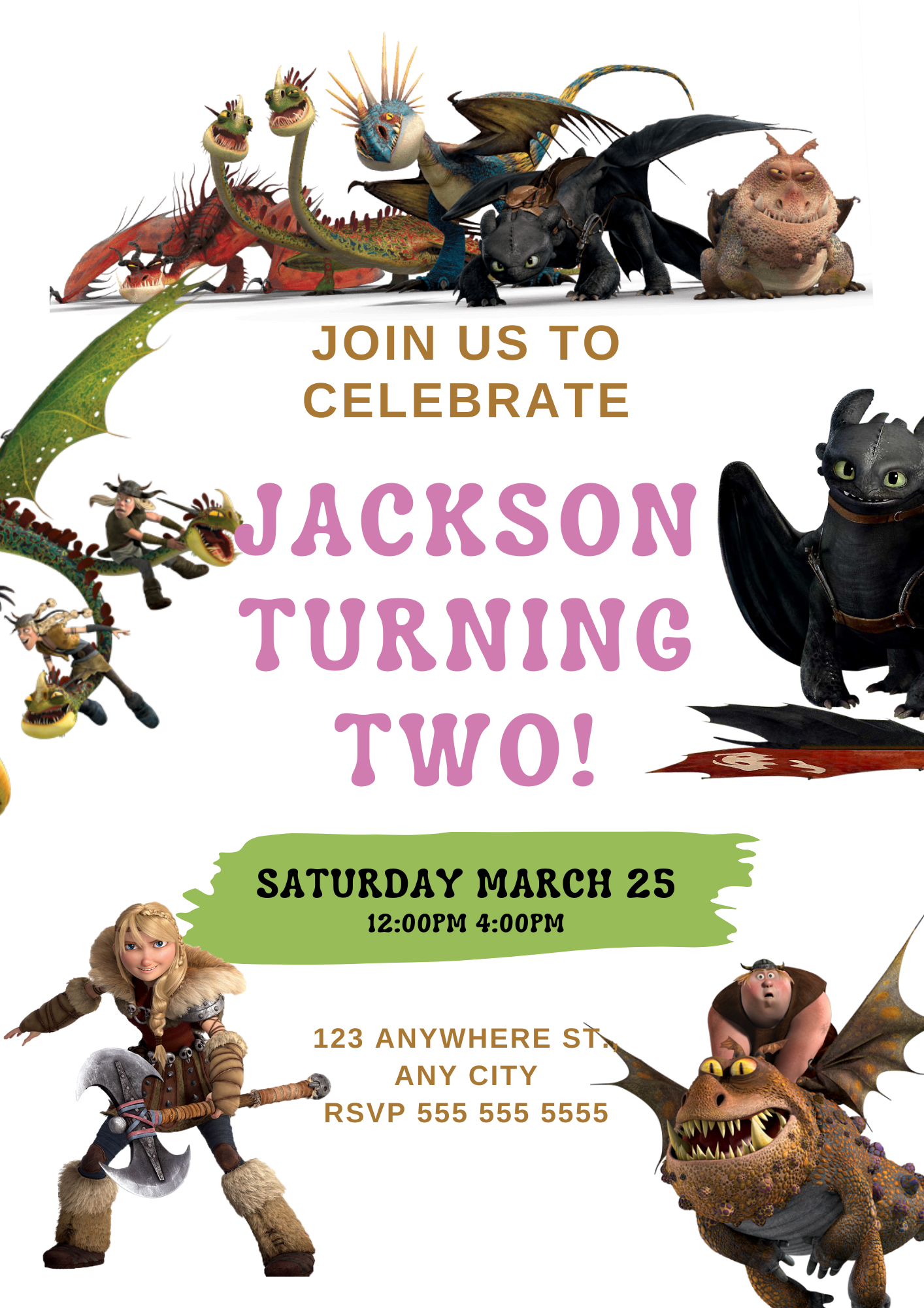 How to Train Your Dragon Birthday Invite - CreativeRino
