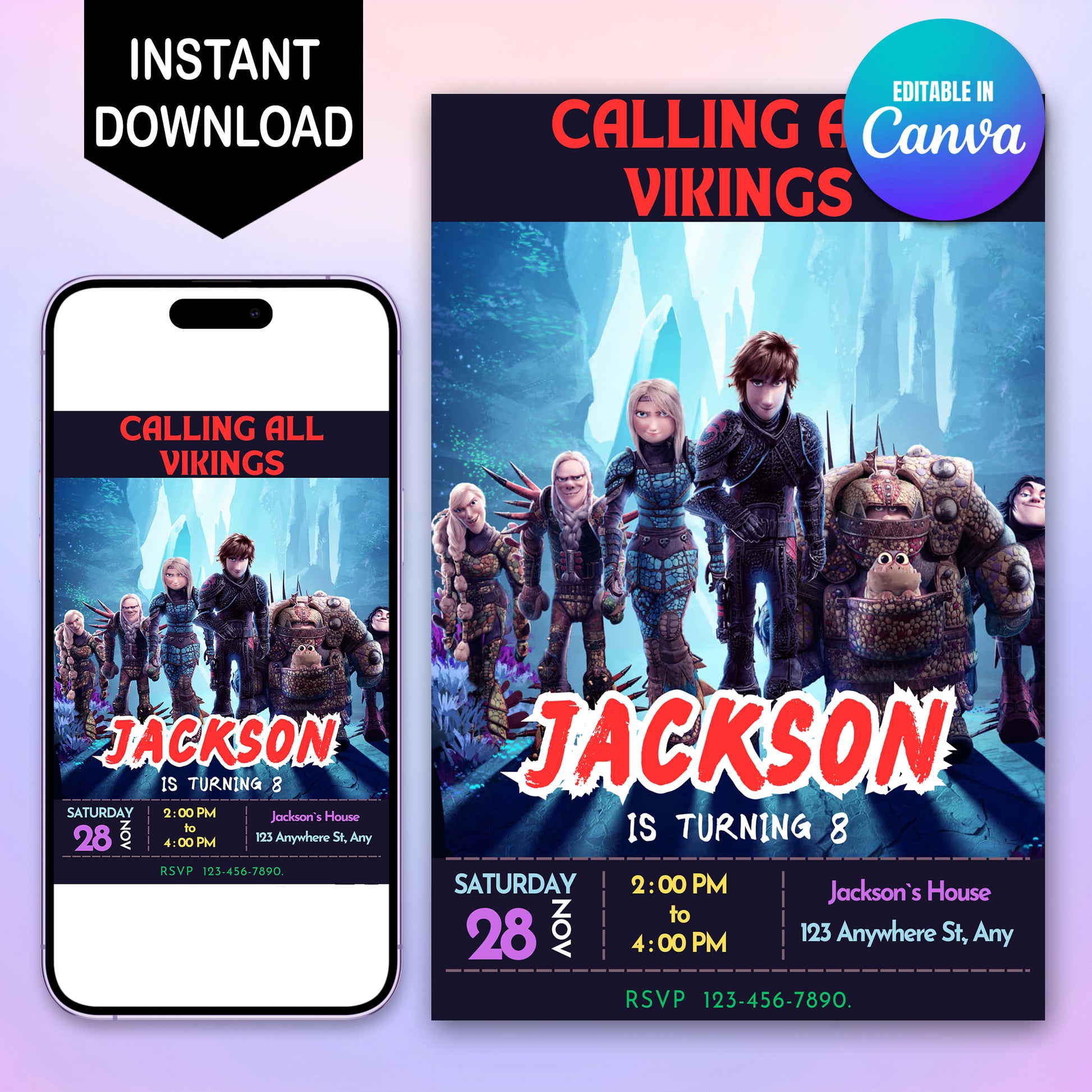 How to Train Your Dragon Party Template - CreativeRino