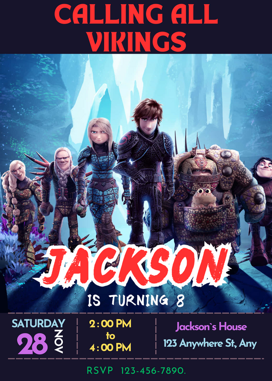 How to Train Your Dragon Party Template - CreativeRino