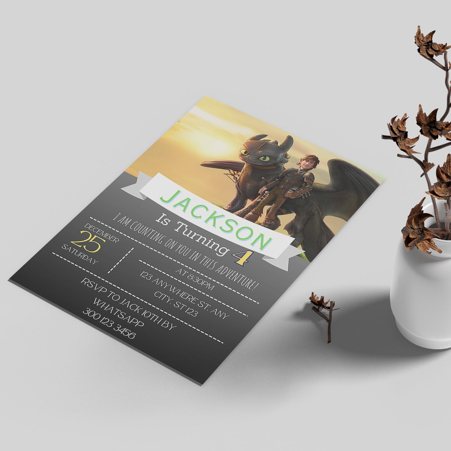How to Train Your Dragon Invite Printable - CreativeRino