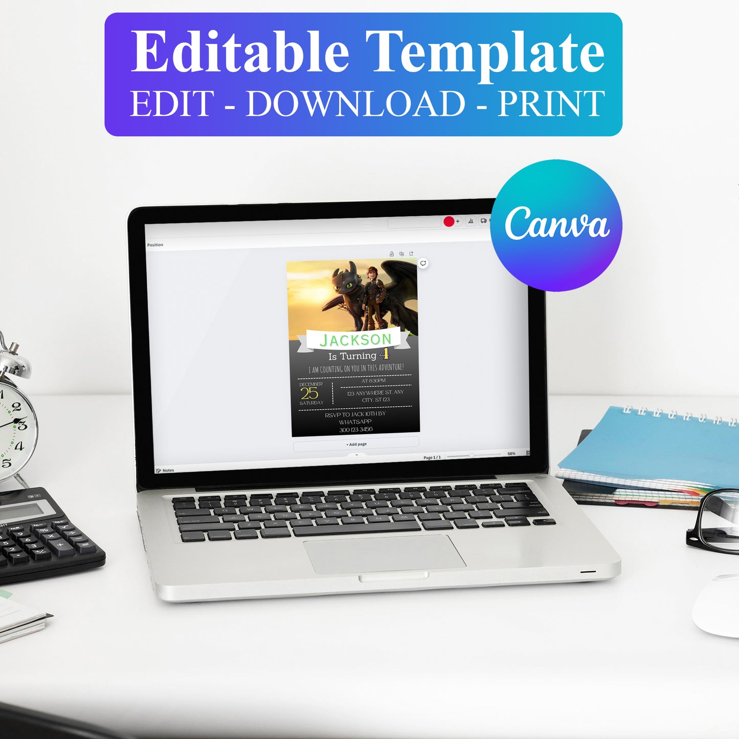 How to Train Your Dragon Invite Printable - CreativeRino