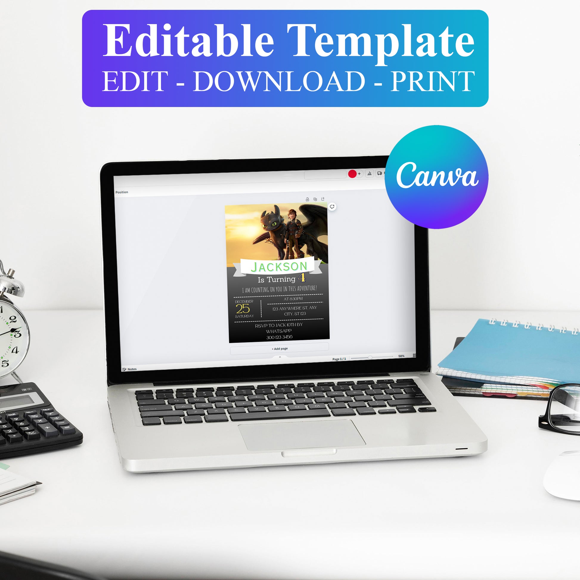 How to Train Your Dragon Invite Printable - CreativeRino