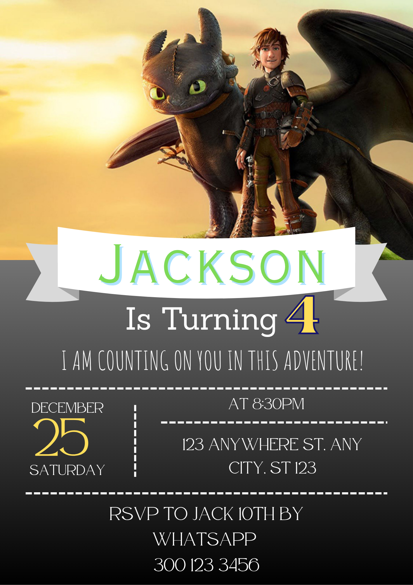 How to Train Your Dragon Invite Printable - CreativeRino