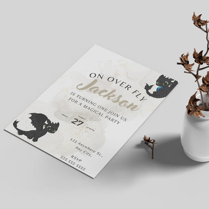 Editable How to Train Your Dragon Invite - CreativeRino