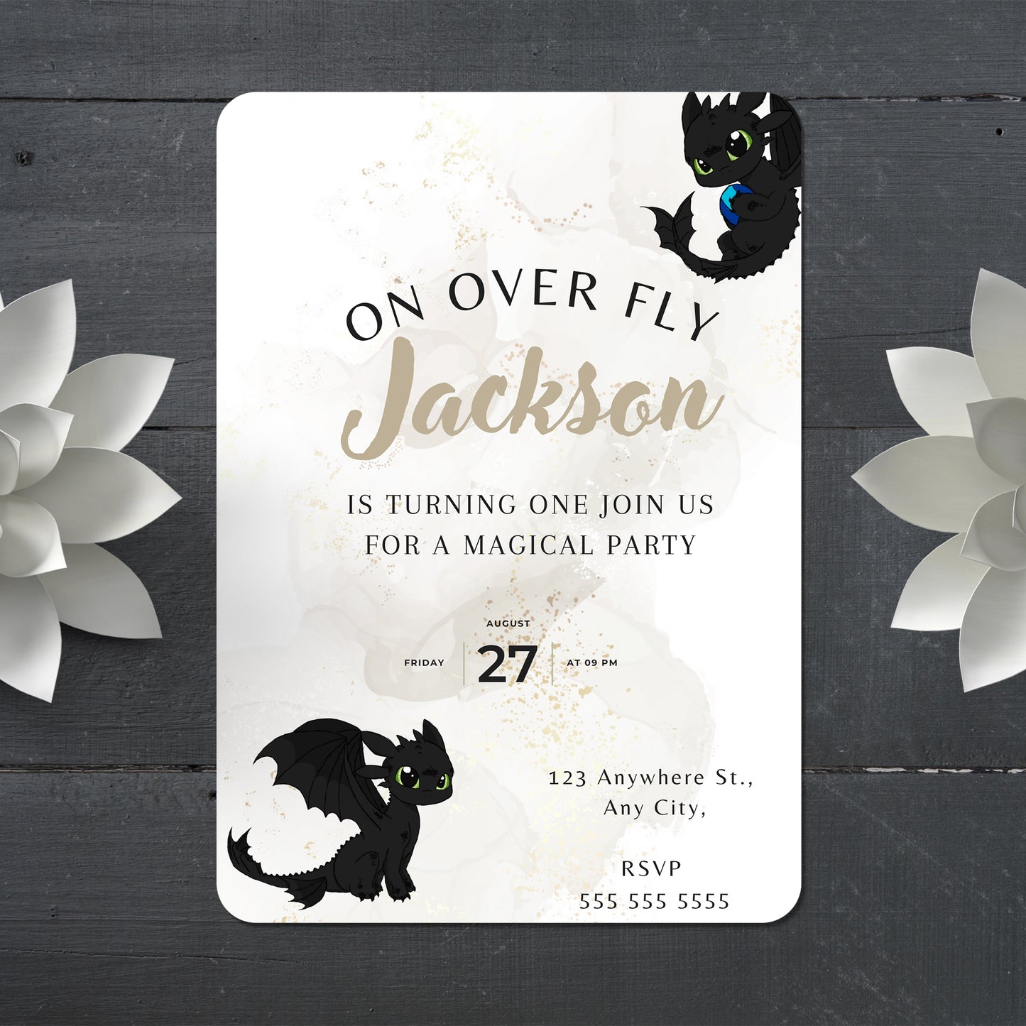 Editable How to Train Your Dragon Invite - CreativeRino