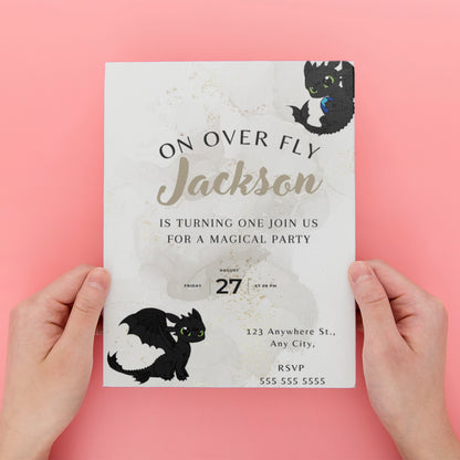 Editable How to Train Your Dragon Invite - CreativeRino