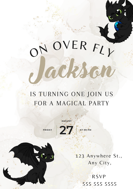 Editable How to Train Your Dragon Invite - CreativeRino