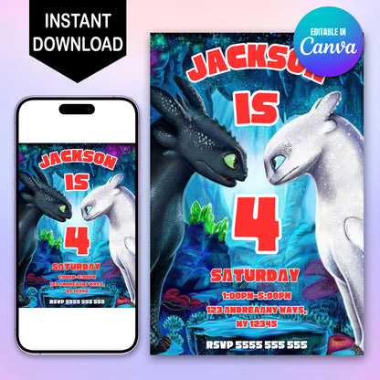 How to Train Your Dragon Party Invitation - CreativeRino