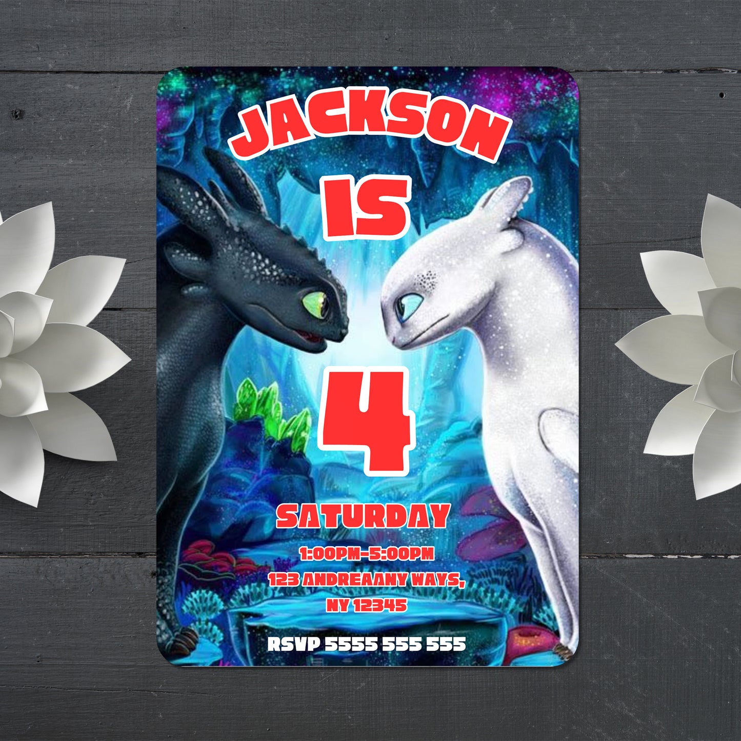 How to Train Your Dragon Party Invitation - CreativeRino