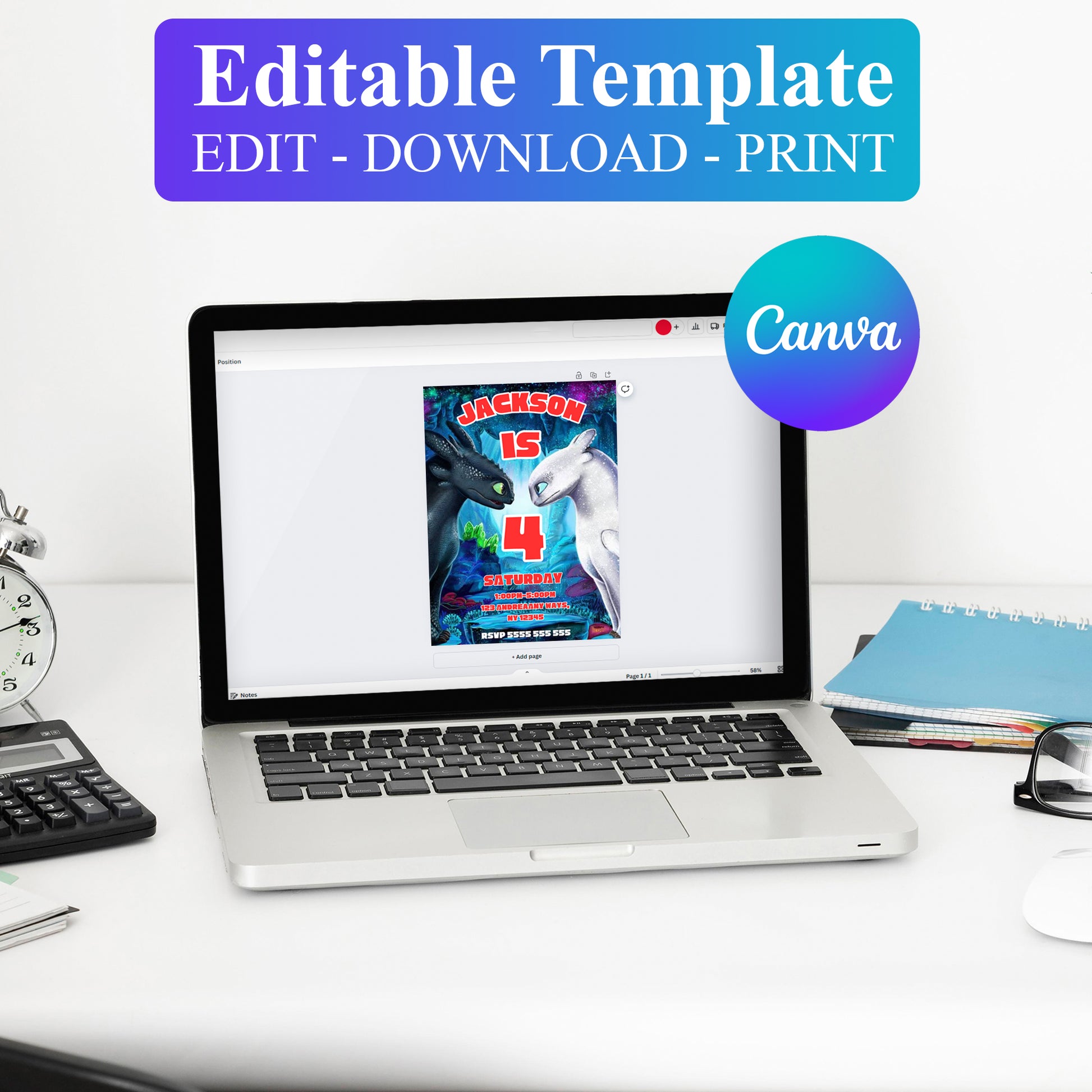 How to Train Your Dragon Party Invitation - CreativeRino