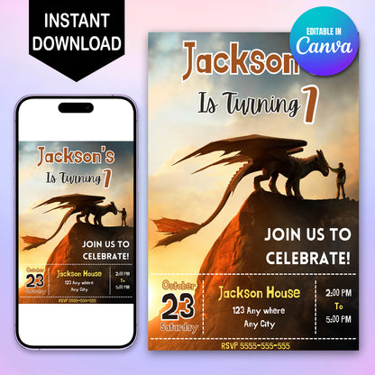 How to Train Your Dragon Theme Invitation - CreativeRino