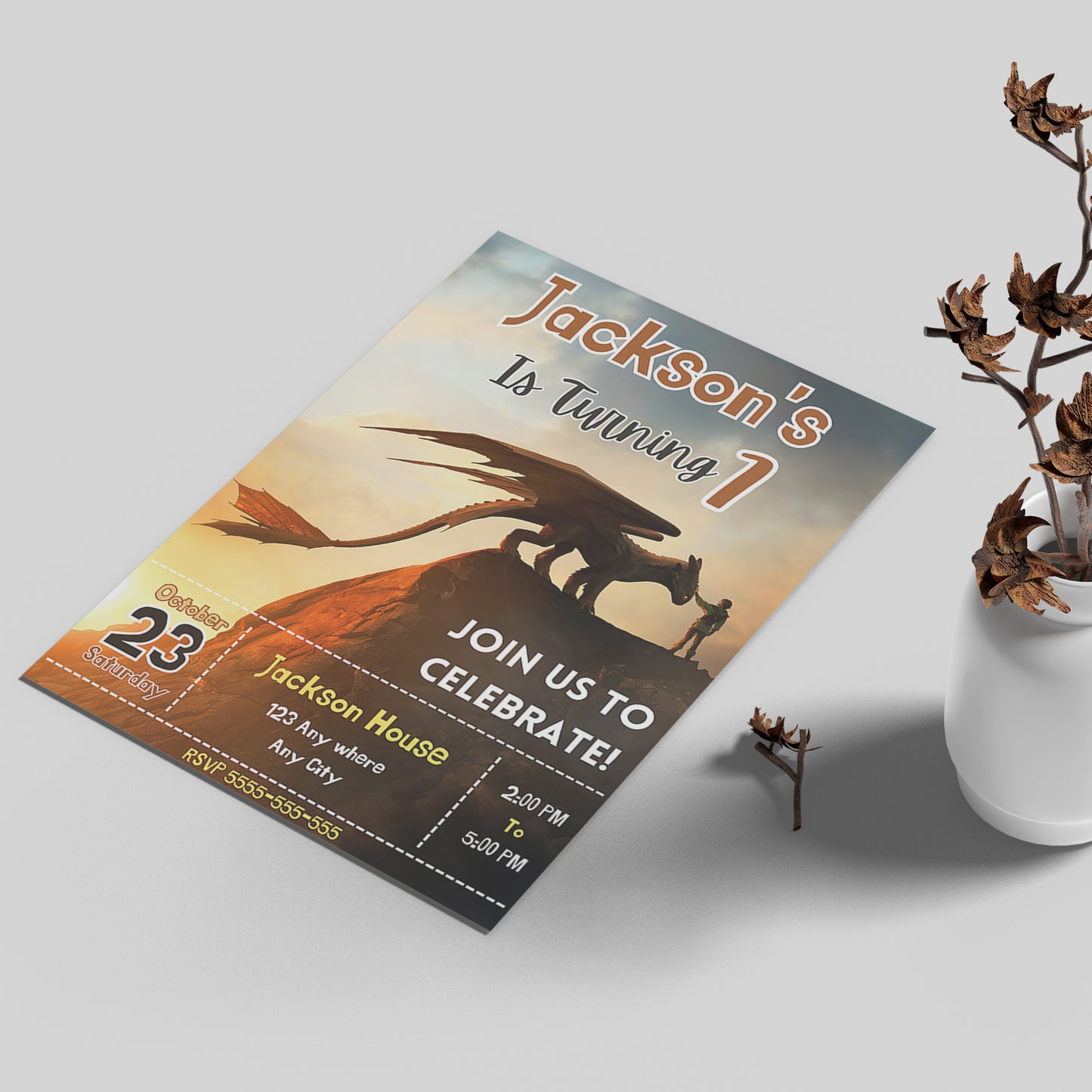 How to Train Your Dragon Theme Invitation - CreativeRino