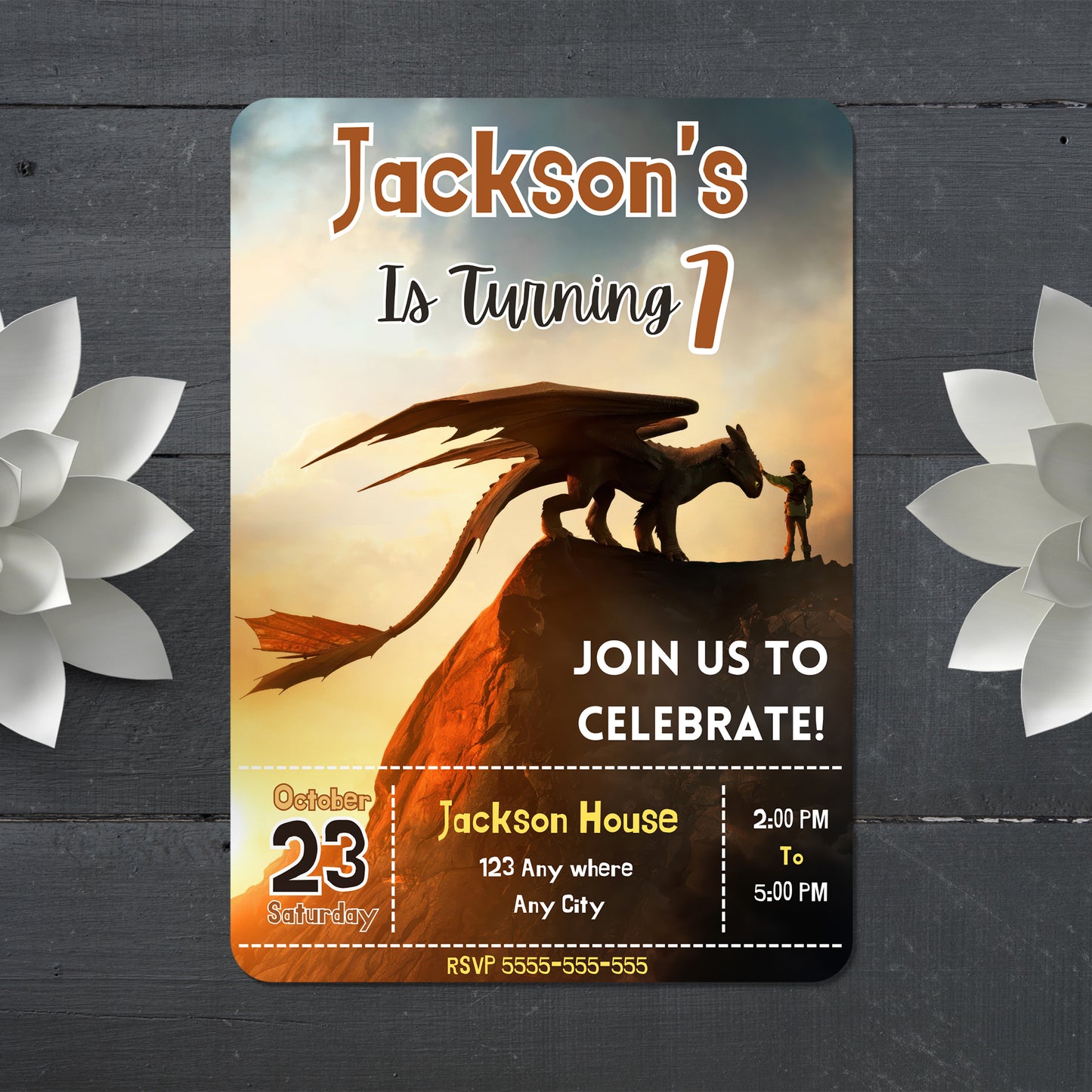 How to Train Your Dragon Theme Invitation - CreativeRino