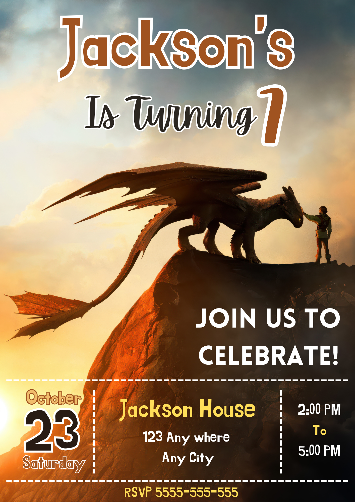 How to Train Your Dragon Theme Invitation - CreativeRino