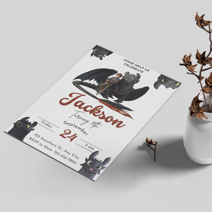 How to Train Your Dragon Birthday Template - CreativeRino
