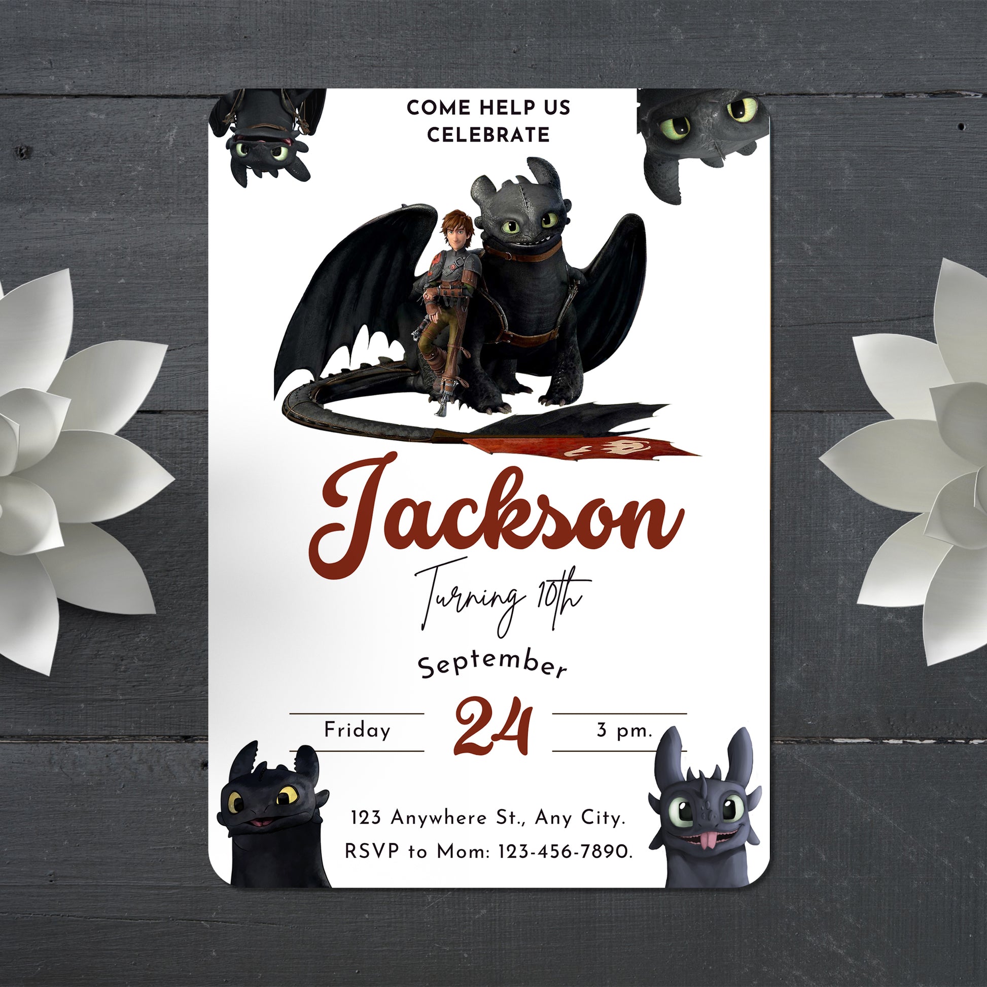 How to Train Your Dragon Birthday Template - CreativeRino